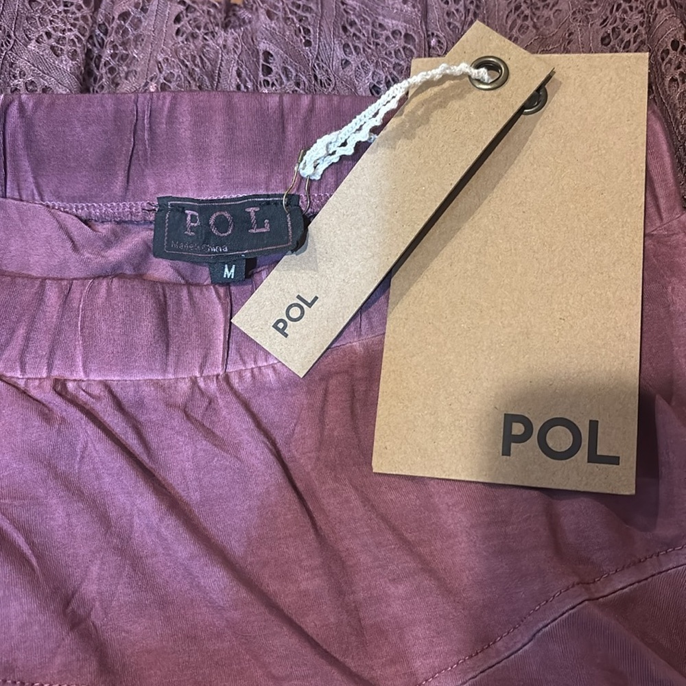POL Asymmetrical Boho Handkerchief Hem Skirt in Dusty Rose/Brown - Picture 4 of 4